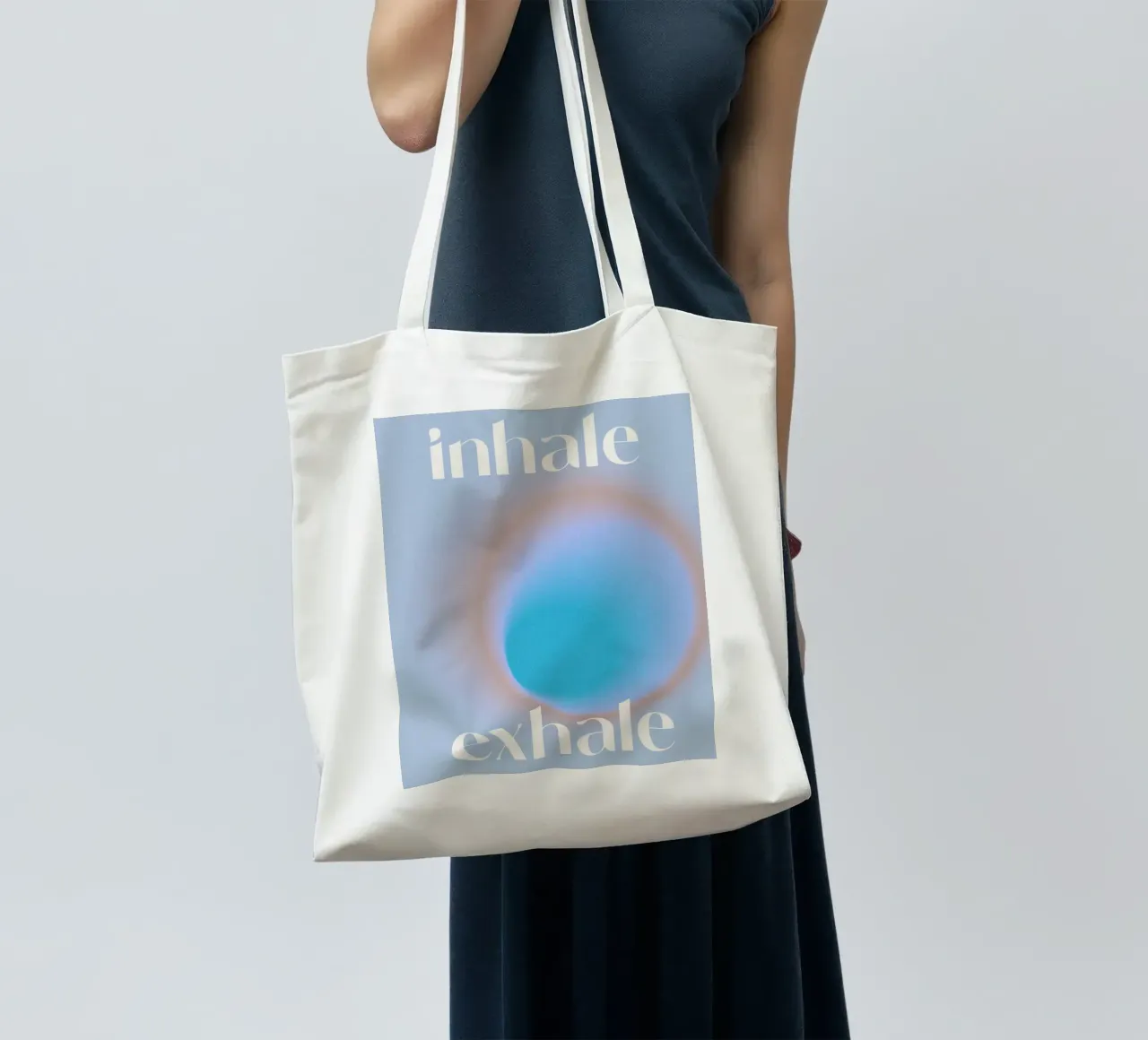 Inhale Exhale borsa in juta da treechild