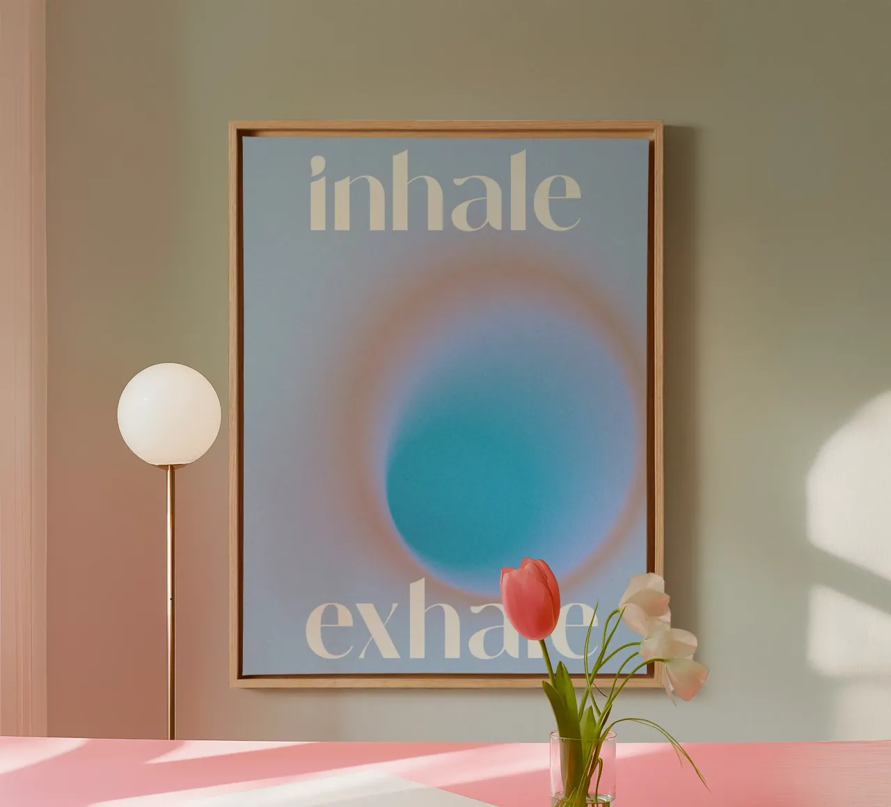 Inhale Exhale tela con Cornice a cassetta da treechild