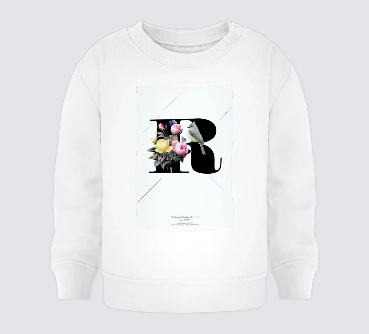 Botanical Alphabet - R baby sweatshirt by Froilein Juno