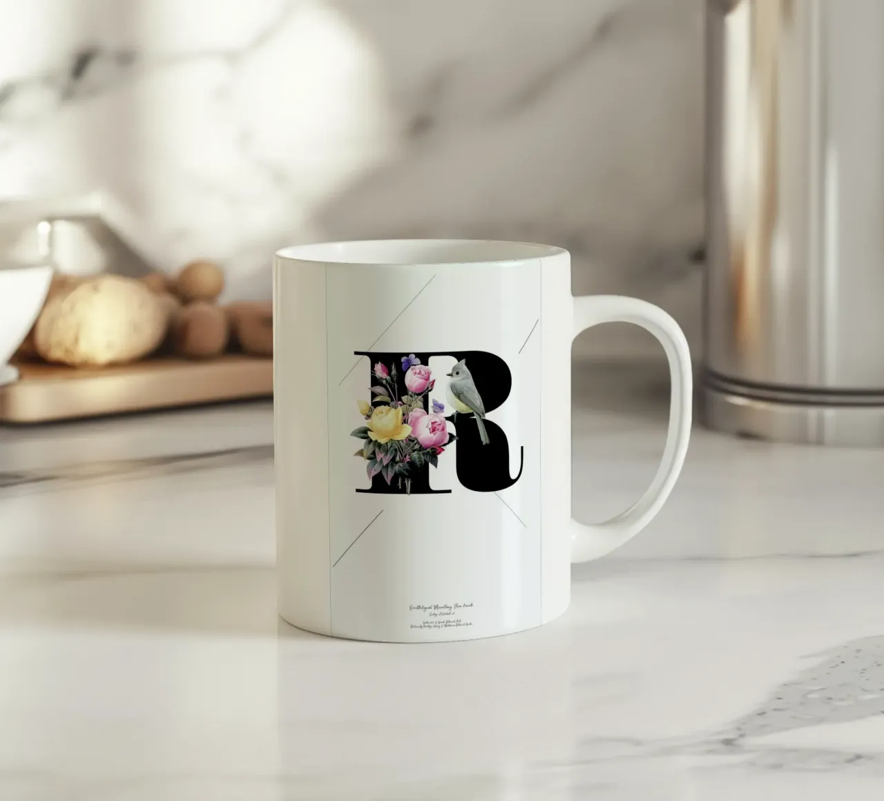 Botanical Alphabet - R keramische mok van Froilein Juno