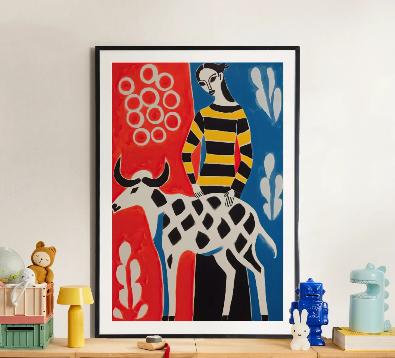 Donna spagnola con polpaccio | Quadro decorativo moderno poster con telaio in plastica da Autofocus