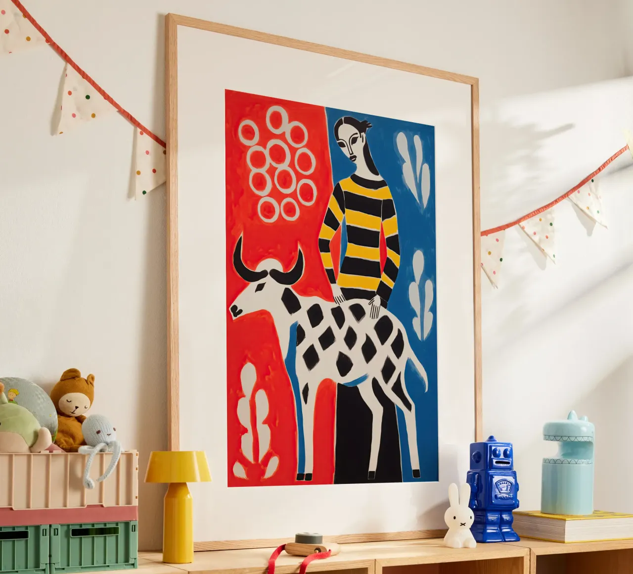 Donna spagnola con polpaccio | Quadro decorativo moderno poster con telaio in plastica da Autofocus