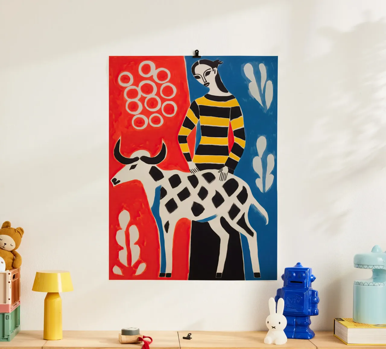 Donna spagnola con polpaccio | Quadro decorativo moderno poster con telaio in plastica da Autofocus