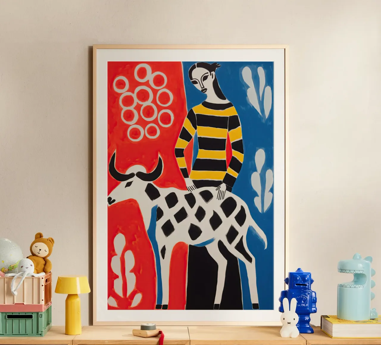 Donna spagnola con polpaccio | Quadro decorativo moderno poster con telaio in plastica da Autofocus