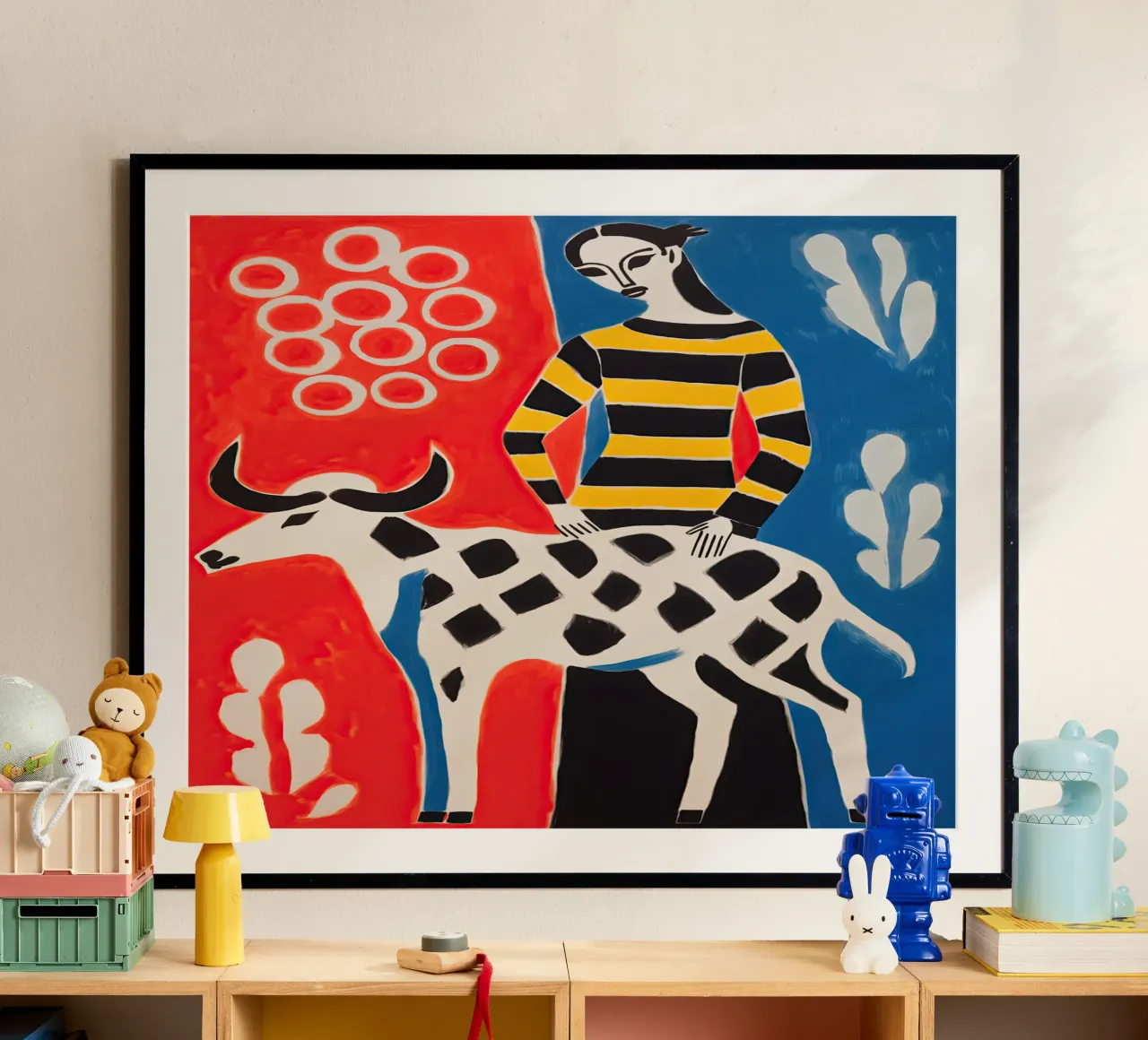 Donna spagnola con polpaccio | Quadro decorativo moderno poster con telaio in plastica da Autofocus