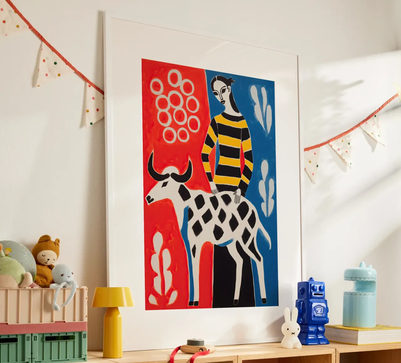 Donna spagnola con polpaccio | Quadro decorativo moderno poster con telaio in plastica da Autofocus