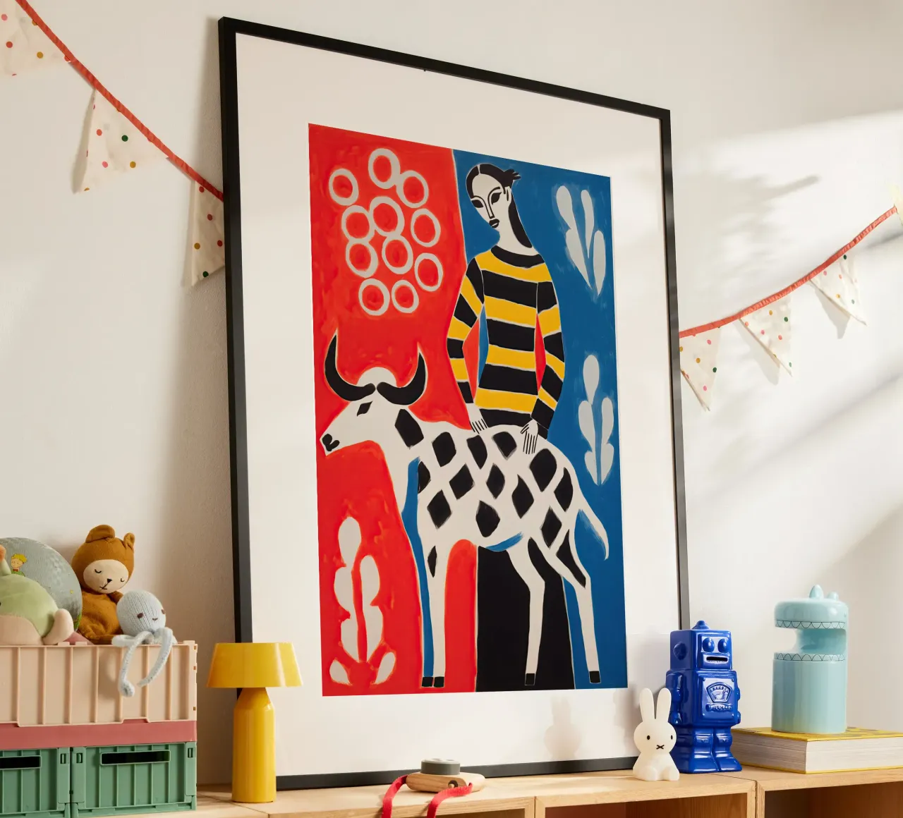 Donna spagnola con polpaccio | Quadro decorativo moderno poster con telaio in plastica da Autofocus