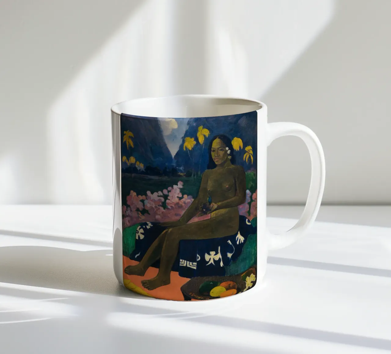 Paul Gauguin - The Seed of the Areoi ceramic mug by Timeless Artworks