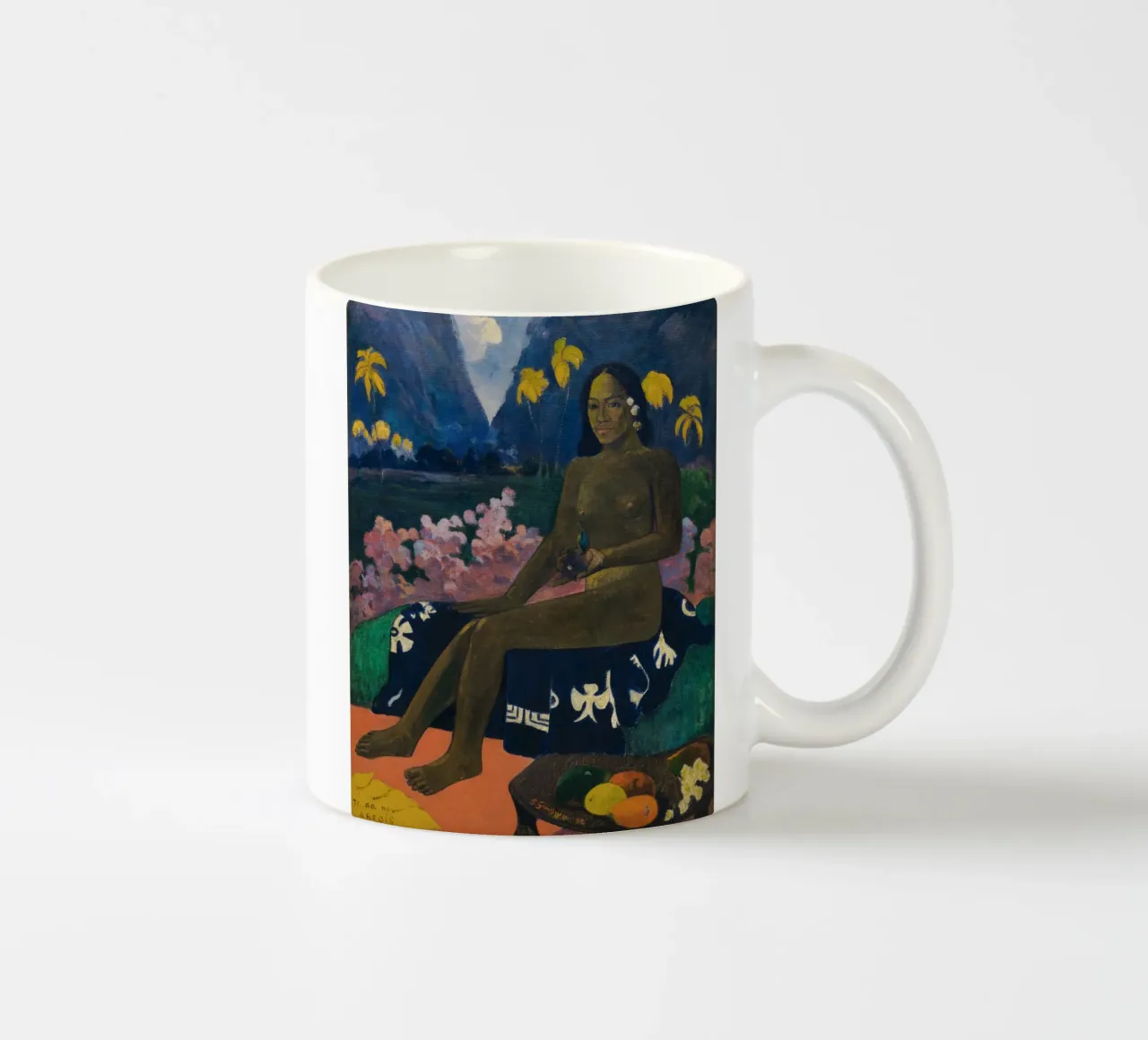 Paul Gauguin - The Seed of the Areoi ceramic mug by Timeless Artworks