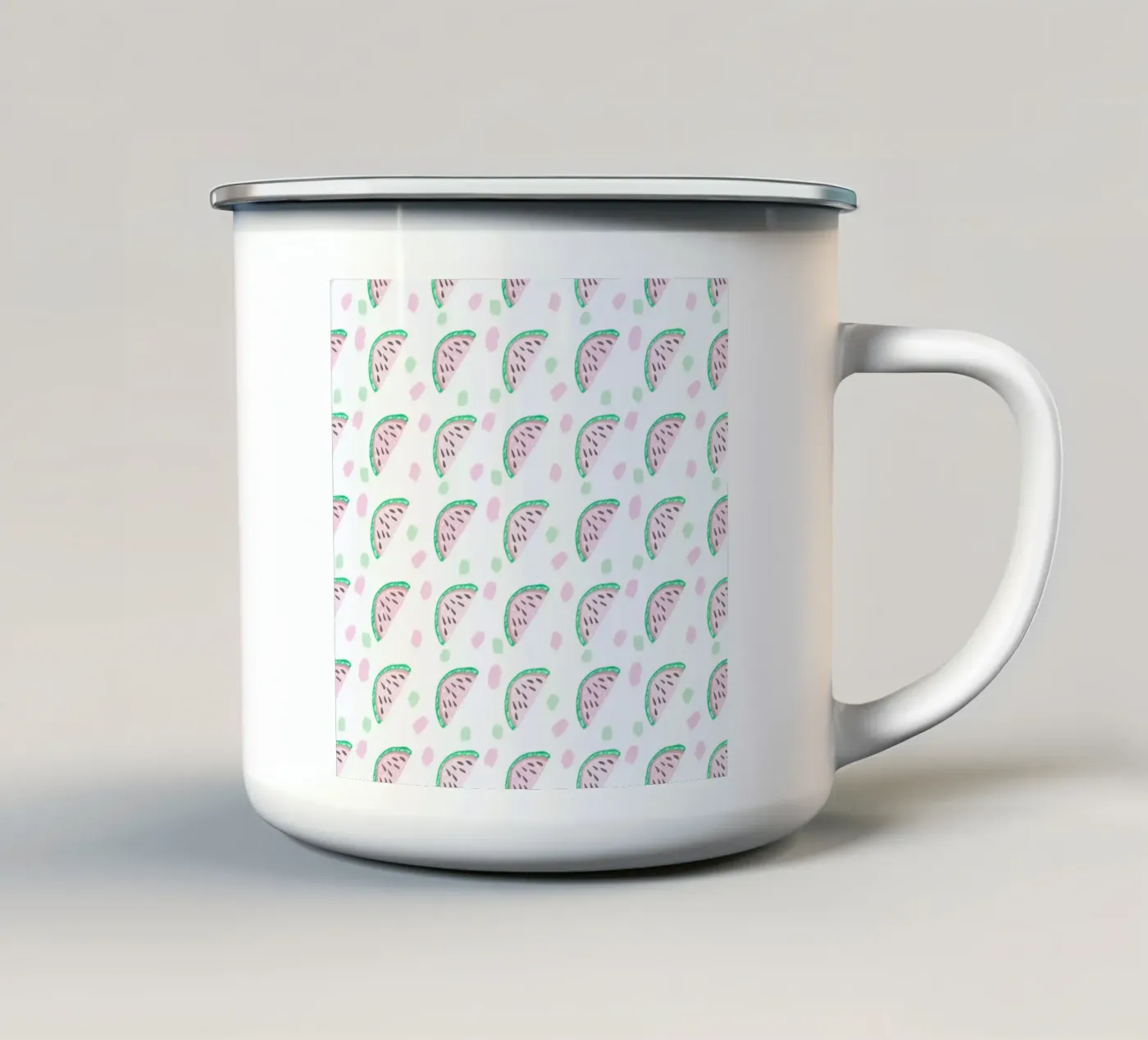 Watermelon Pattern enamel mug by Vasare Nar