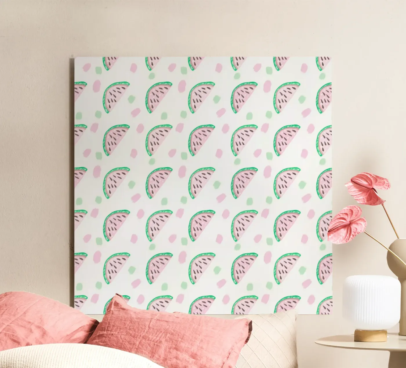 Watermelon Pattern aluminium-dibond van Vasare Nar