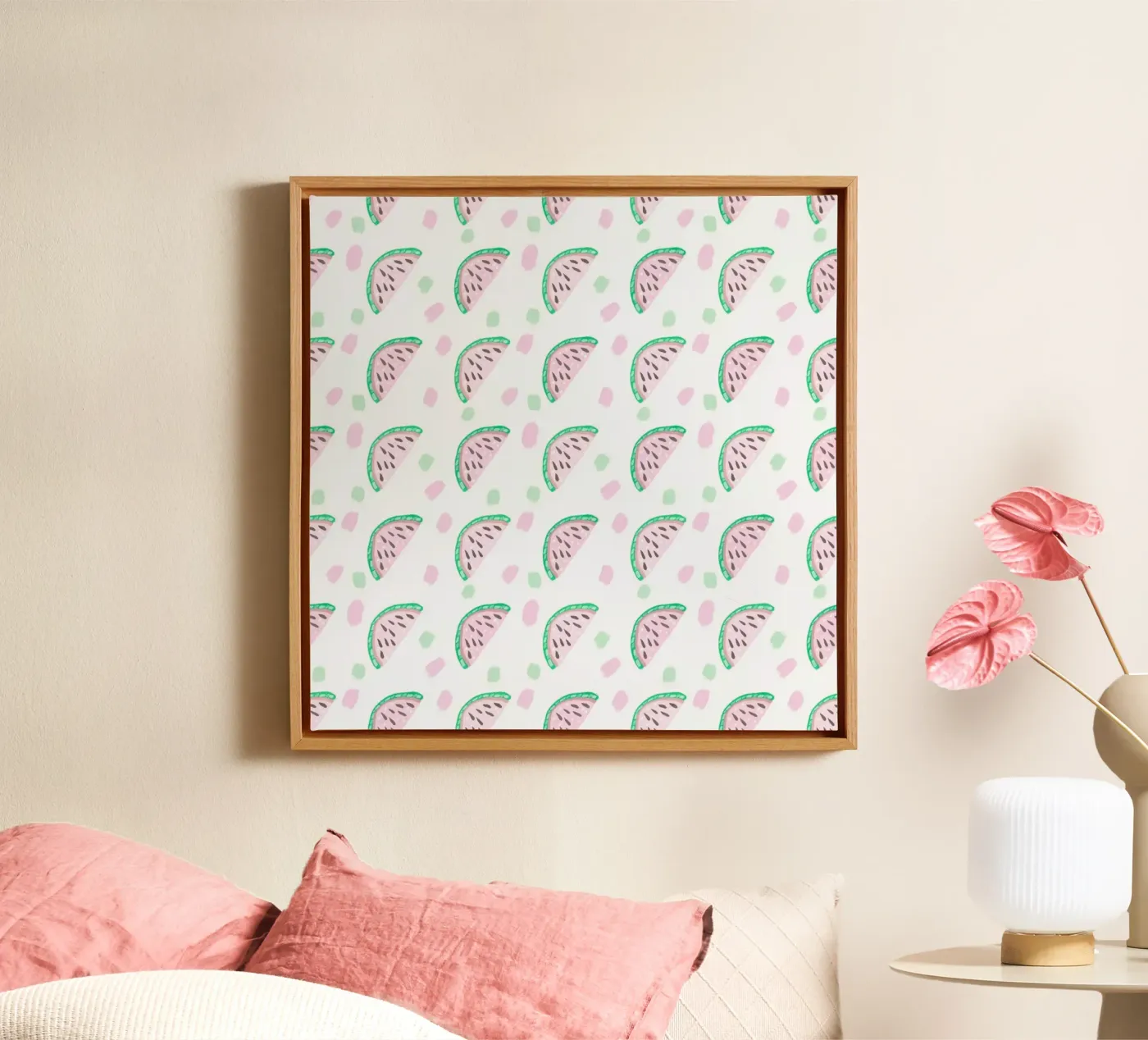 Watermelon Pattern canvas by Vasare Nar