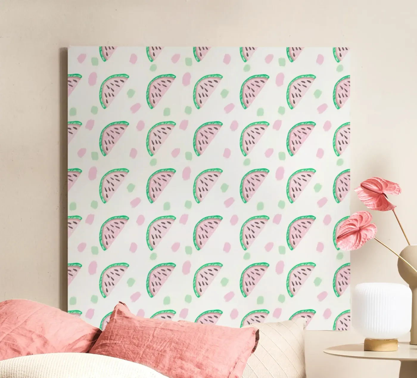 Watermelon Pattern canvas by Vasare Nar