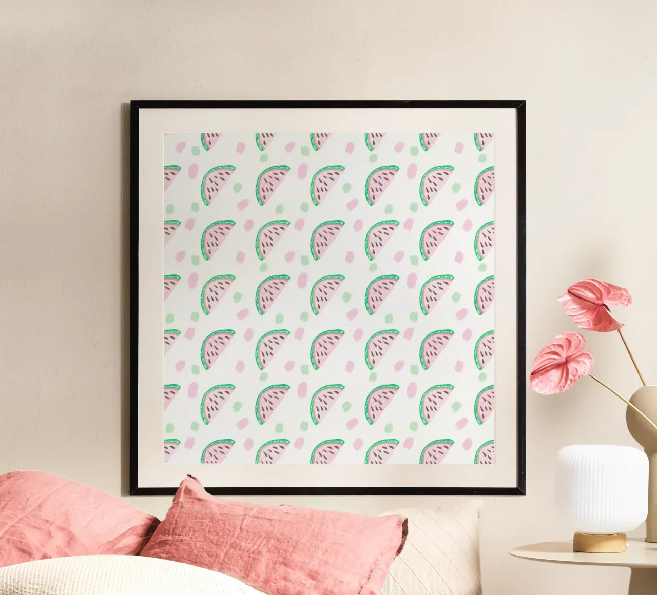 Watermelon Pattern poster van Vasare Nar