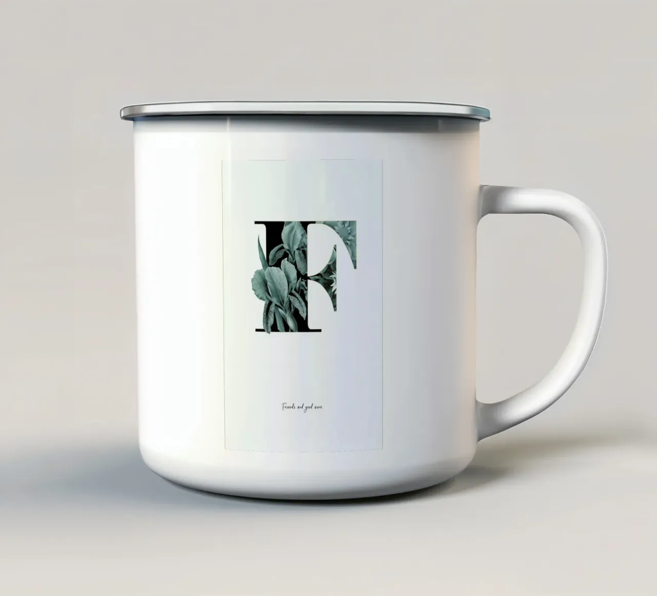 Flower Alphabet - F tazza in smalto da Froilein Juno