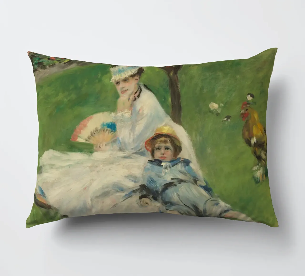 Pierre-Auguste Renoir - Madame Monet e suo figlio cuscino da Timeless Artworks
