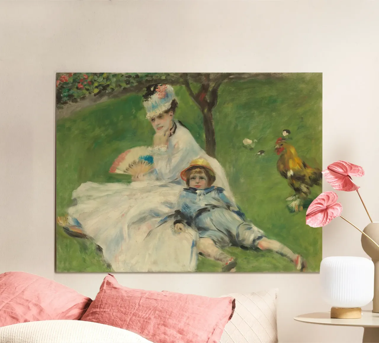 Pierre-Auguste Renoir - Madame Monet e suo figlio carta hahnemühle da Timeless Artworks