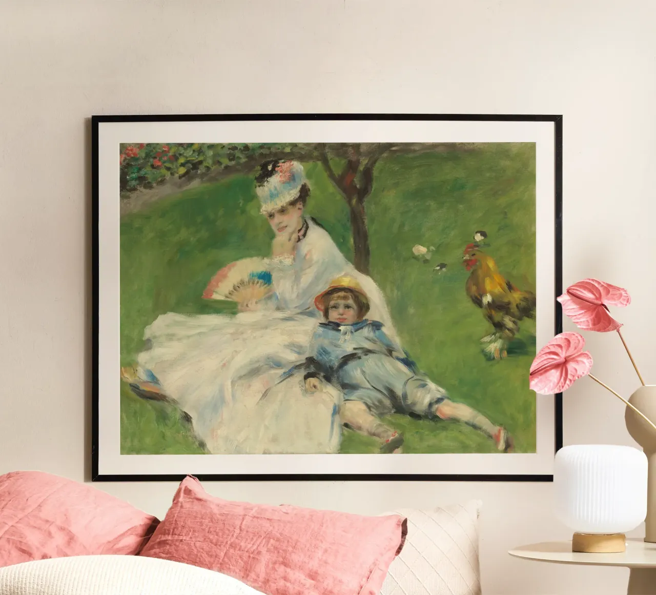 Pierre-Auguste Renoir - Madame Monet e suo figlio carta hahnemühle da Timeless Artworks