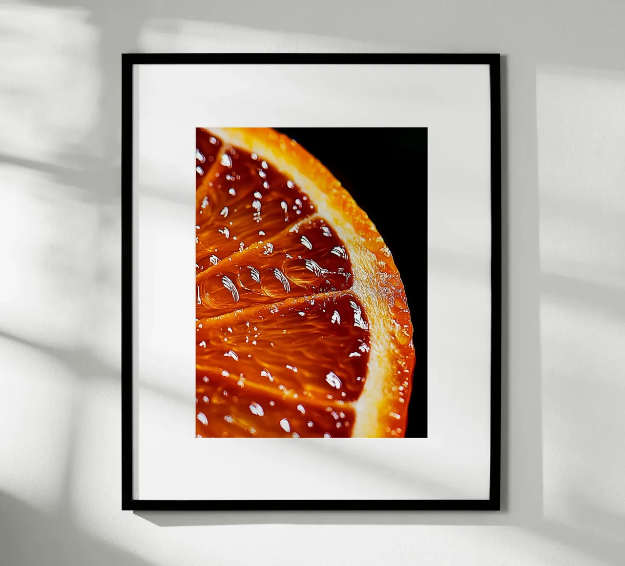 Arancione in grande stile poster con telaio in legno da Spice & Style