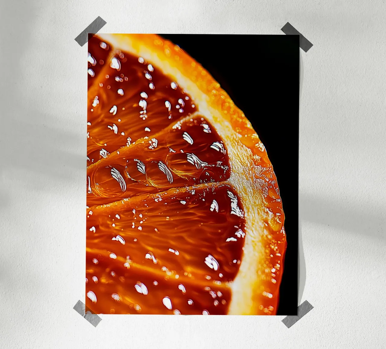 Arancione in grande stile poster con telaio in legno da Spice & Style