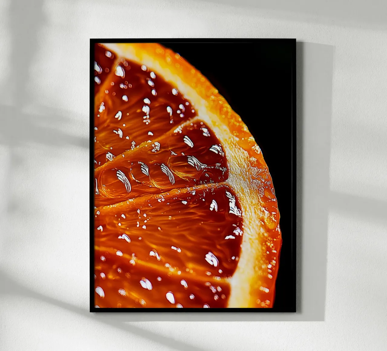Arancione in grande stile poster con telaio in legno da Spice & Style