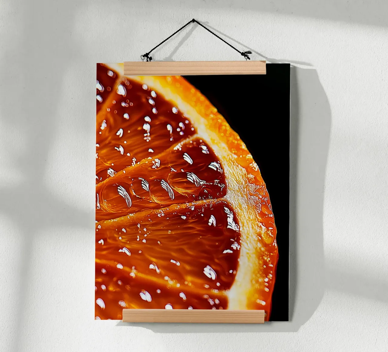 Arancione in grande stile poster con telaio in legno da Spice & Style