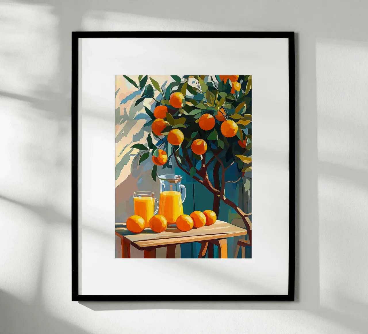 Arancio soleggiato poster con telaio in plastica da Spice & Style
