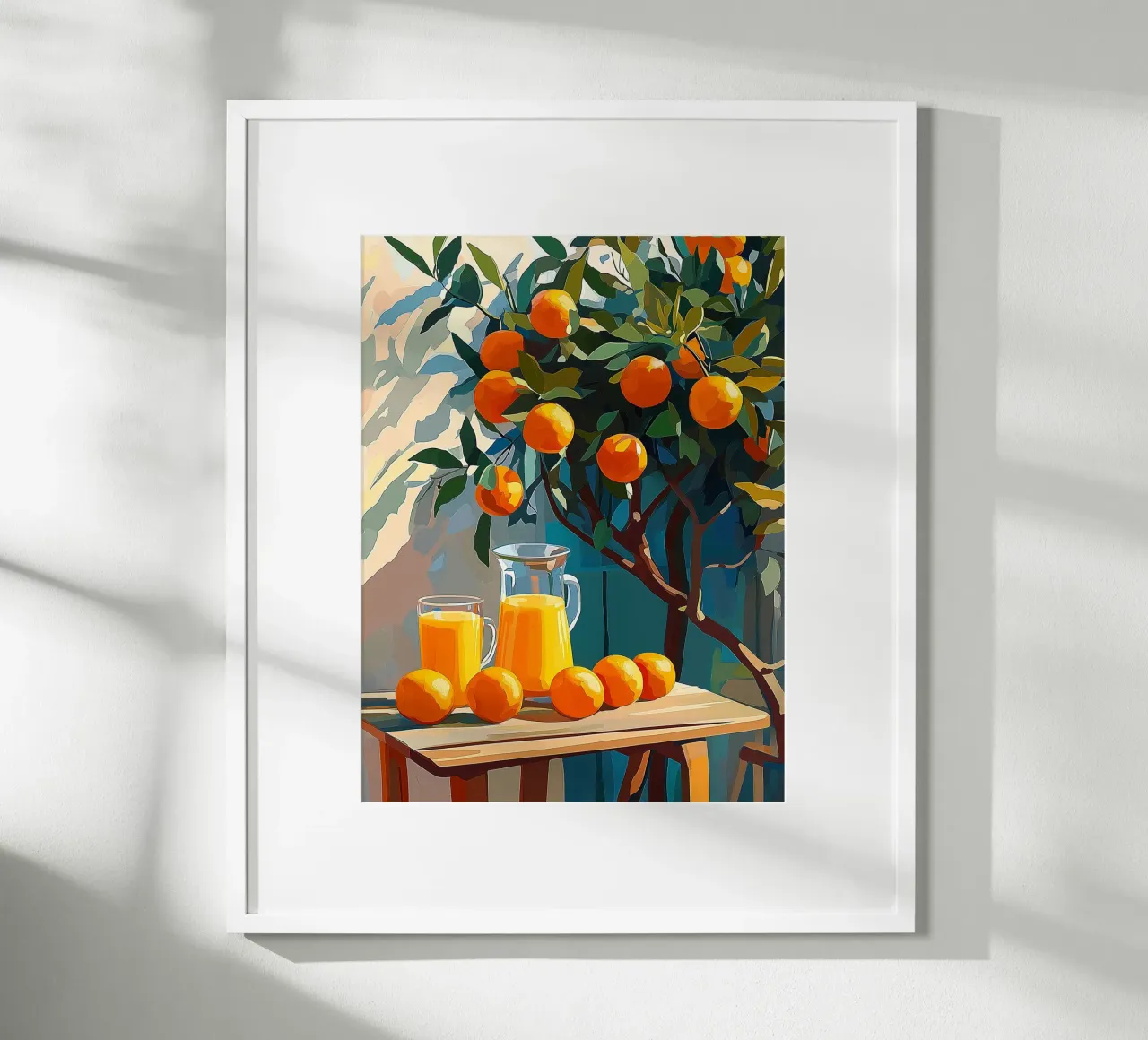 Arancio soleggiato poster con telaio in plastica da Spice & Style
