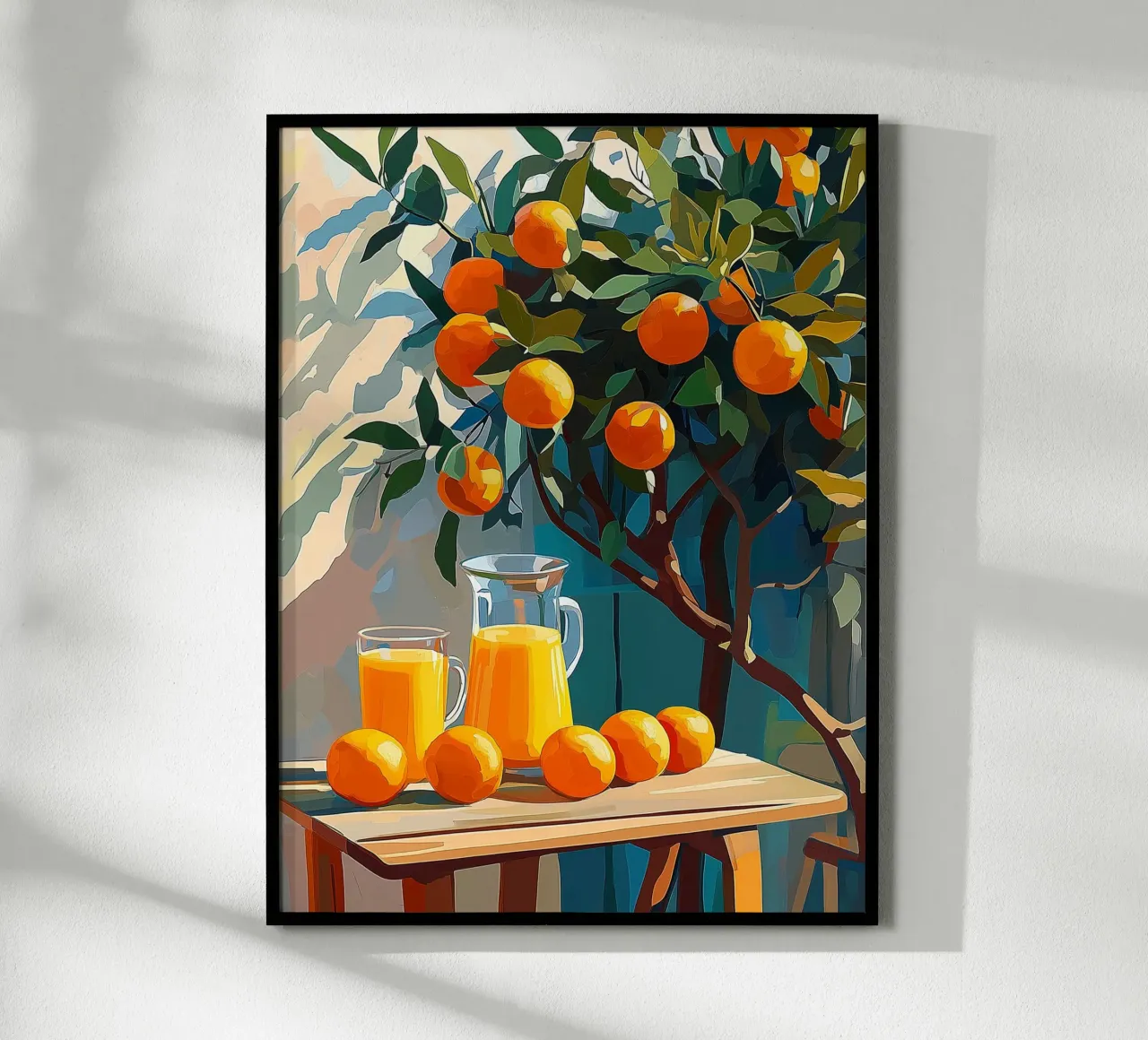 Arancio soleggiato poster con telaio in plastica da Spice & Style