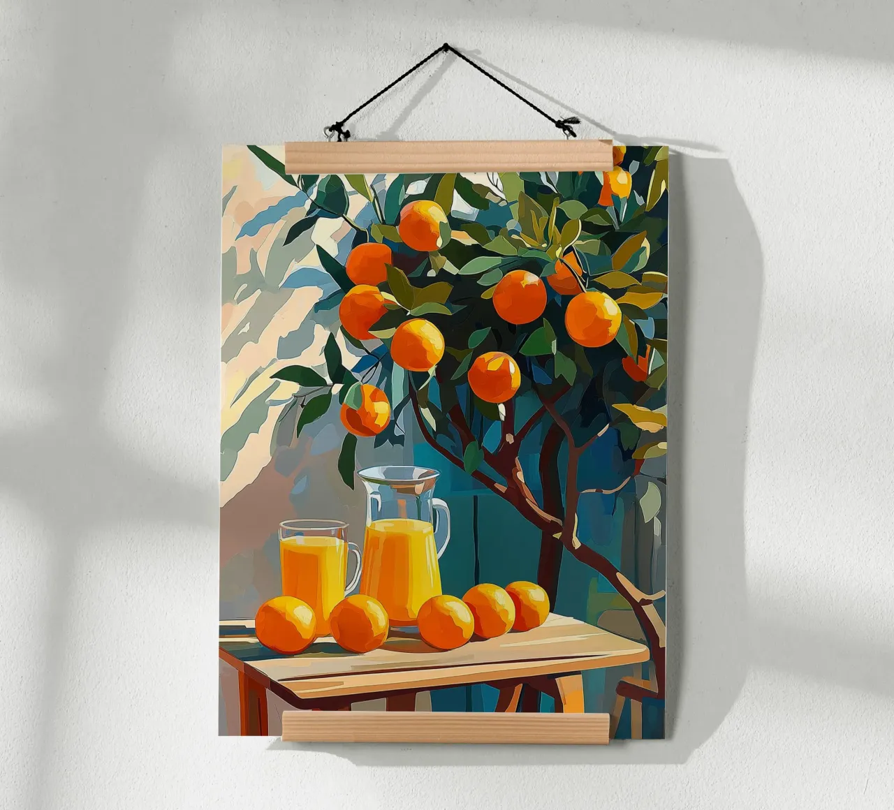 Arancio soleggiato poster con telaio in plastica da Spice & Style