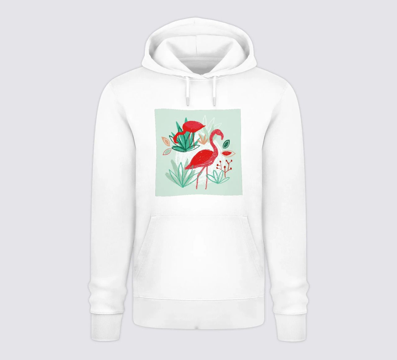 The Two Flamingos felpa con cappuccio da BlauMaschine