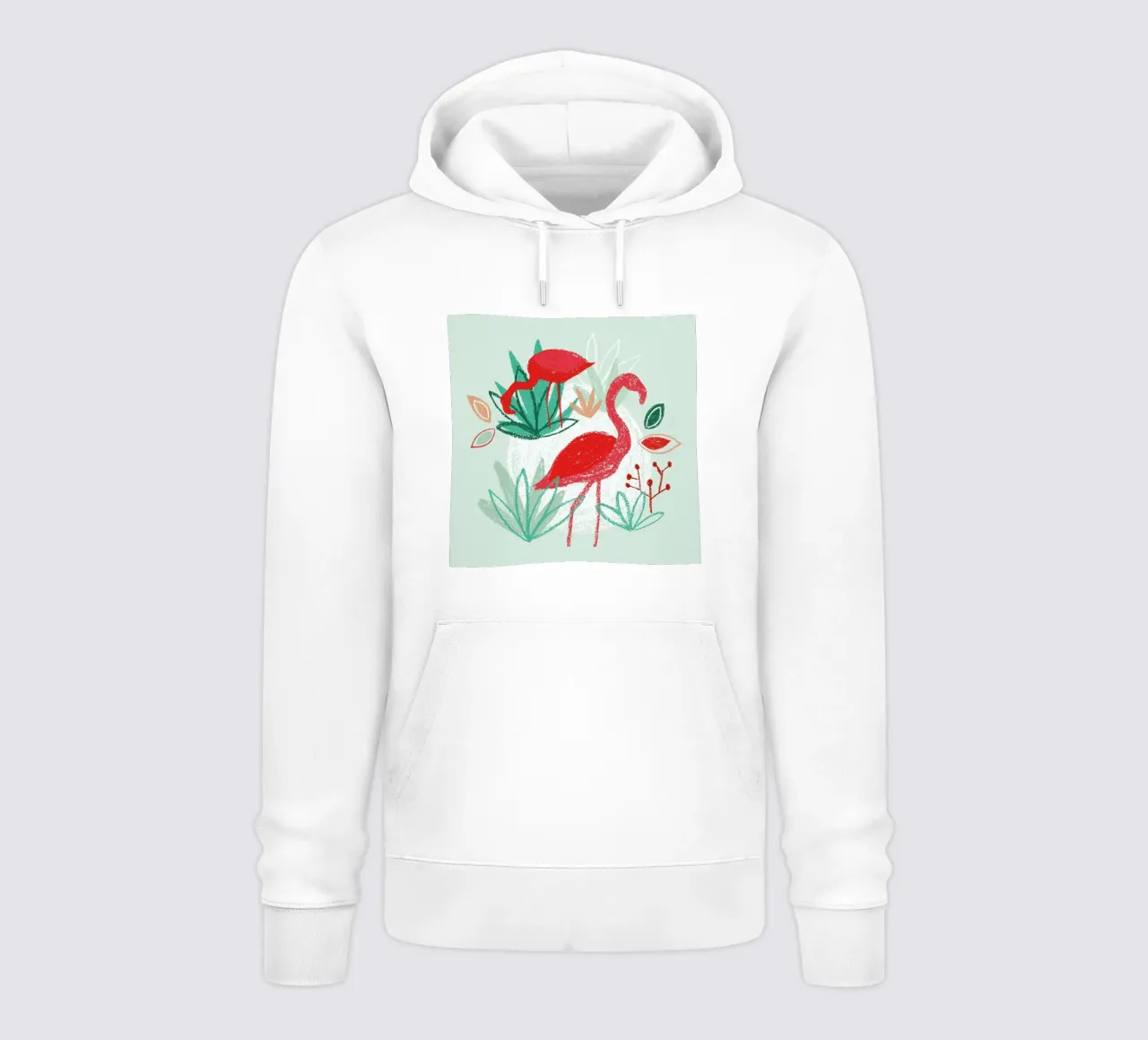 The Two Flamingos felpa con cappuccio da BlauMaschine