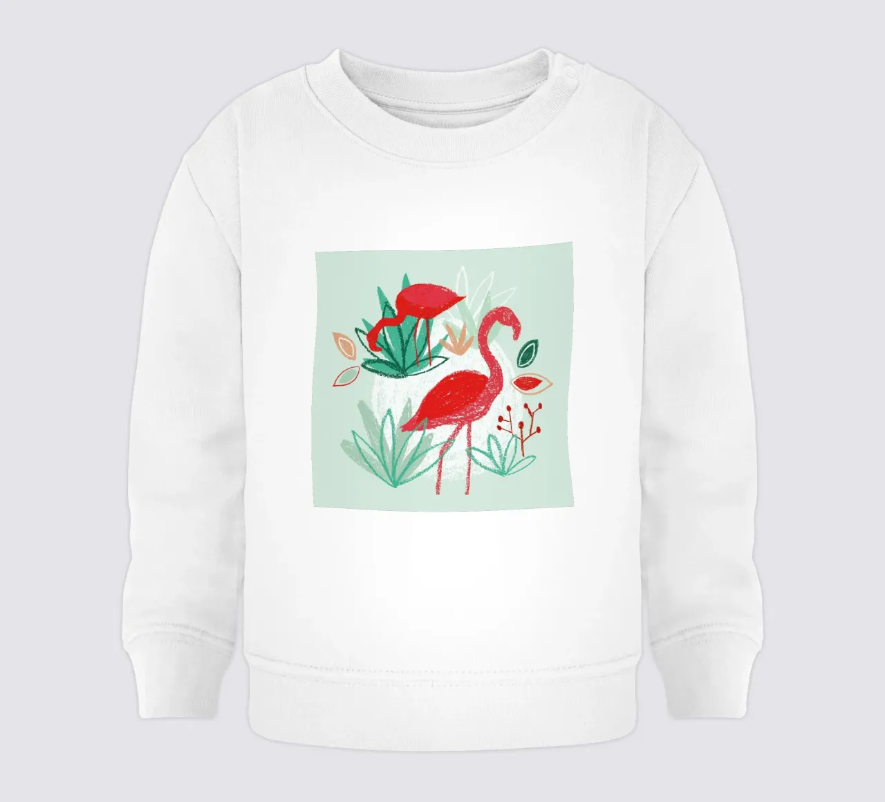 The Two Flamingos baby sweatshirt by BlauMaschine