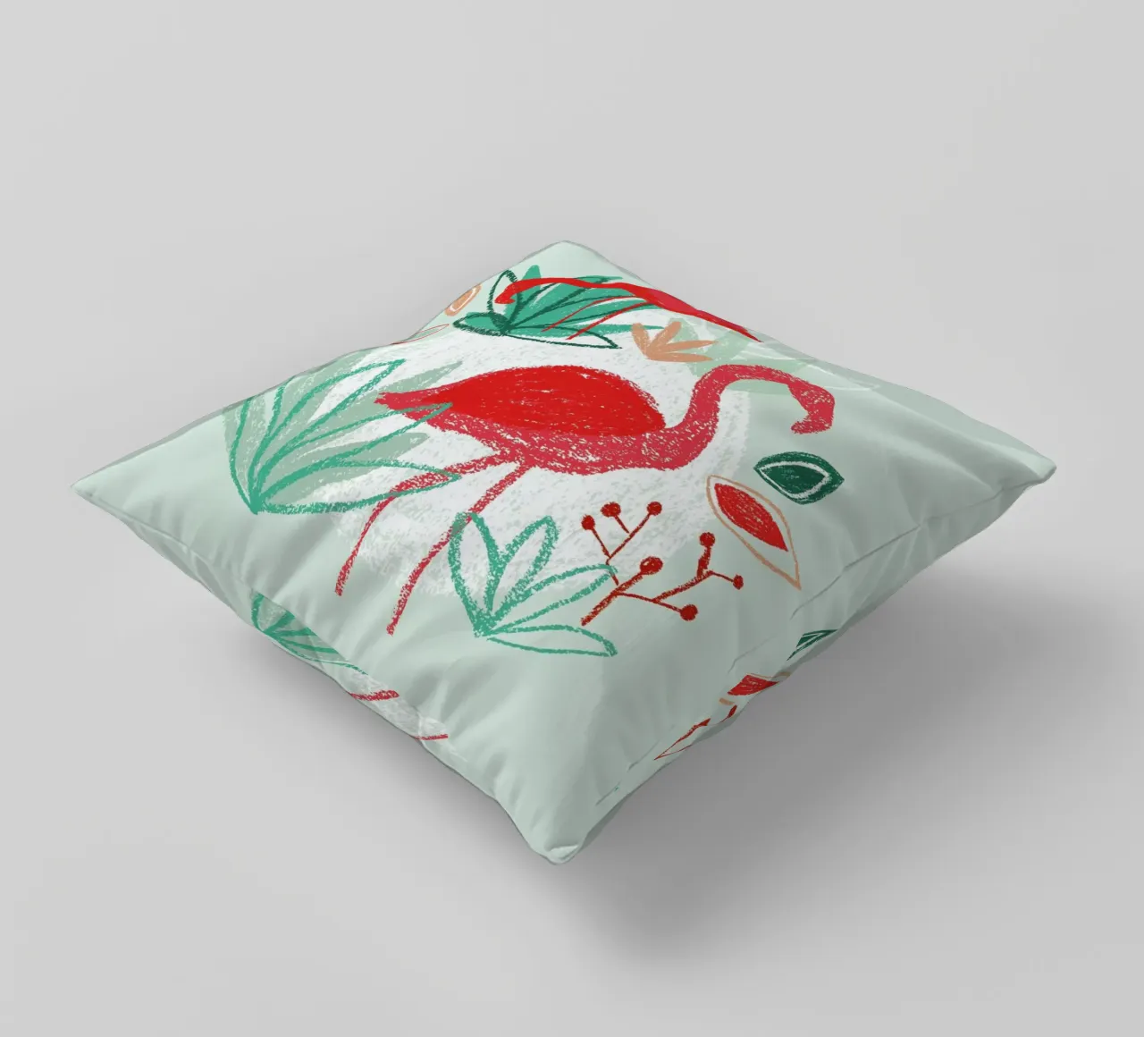 The Two Flamingos cuscino da BlauMaschine