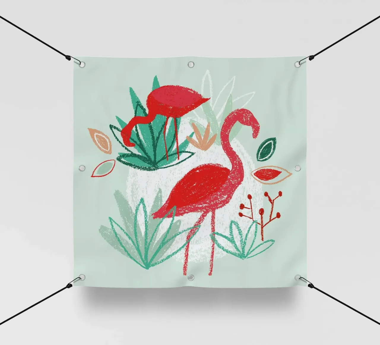 The Two Flamingos telo in pvc da BlauMaschine