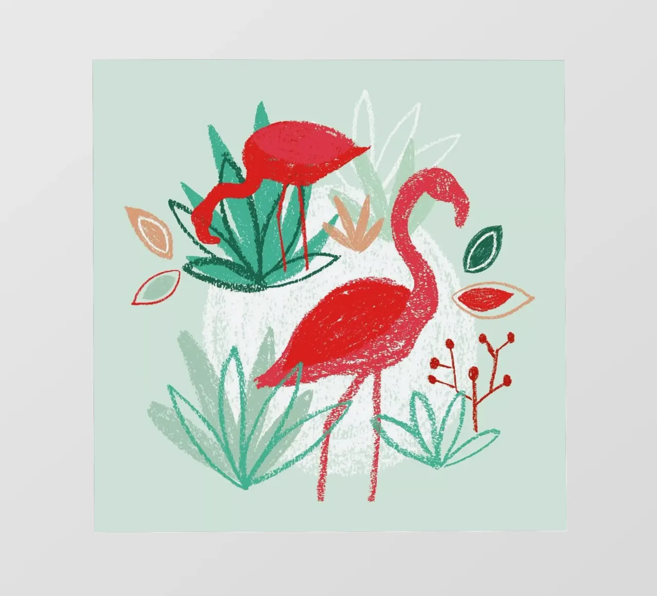 The Two Flamingos telo in pvc da BlauMaschine