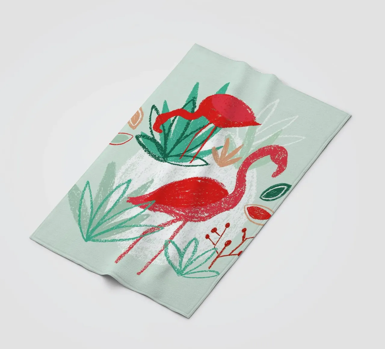 The Two Flamingos coperta in pile da BlauMaschine