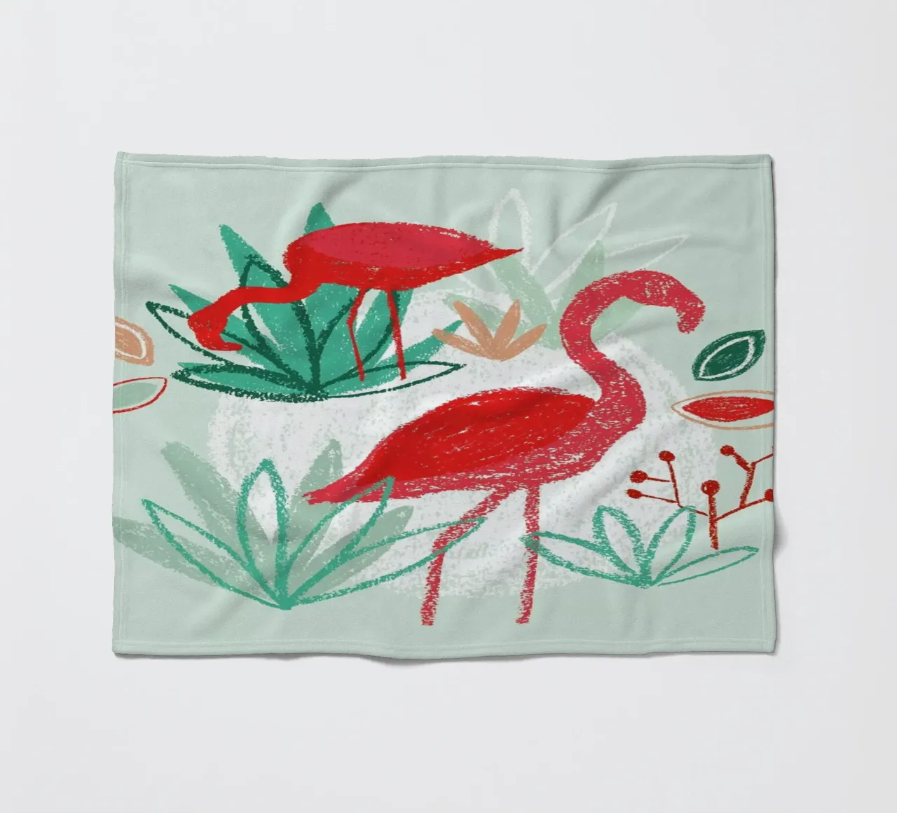 The Two Flamingos coperta in pile da BlauMaschine
