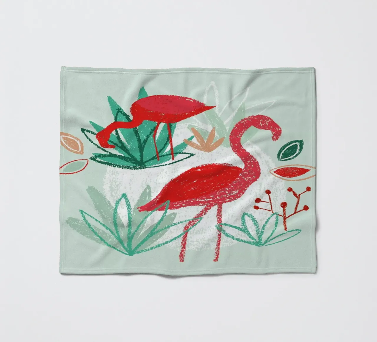 The Two Flamingos coperta in pile da BlauMaschine