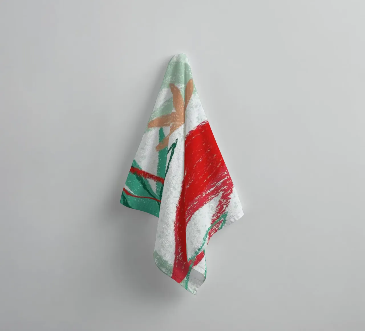 The Two Flamingos badhanddoek van BlauMaschine