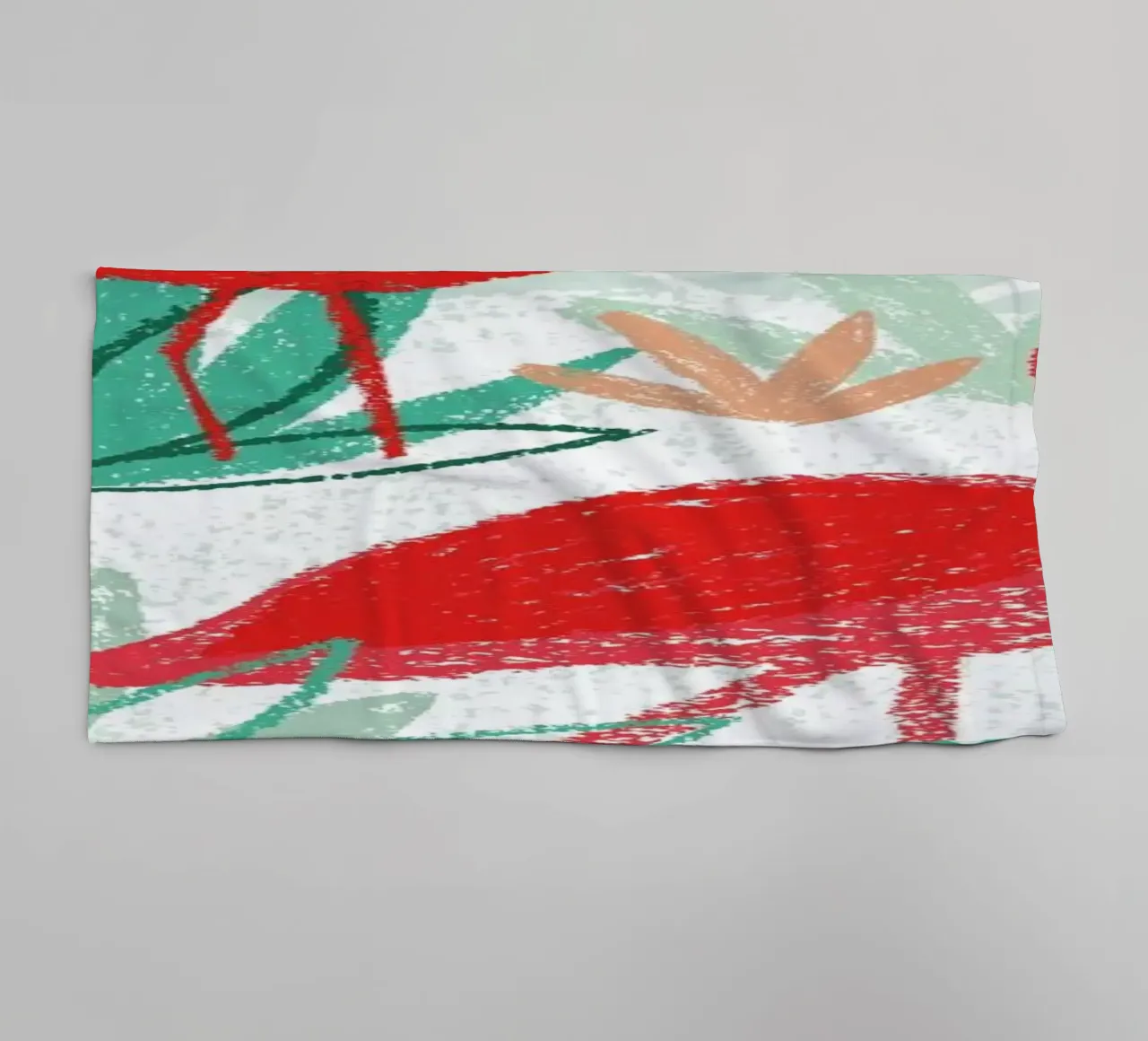 The Two Flamingos badhanddoek van BlauMaschine