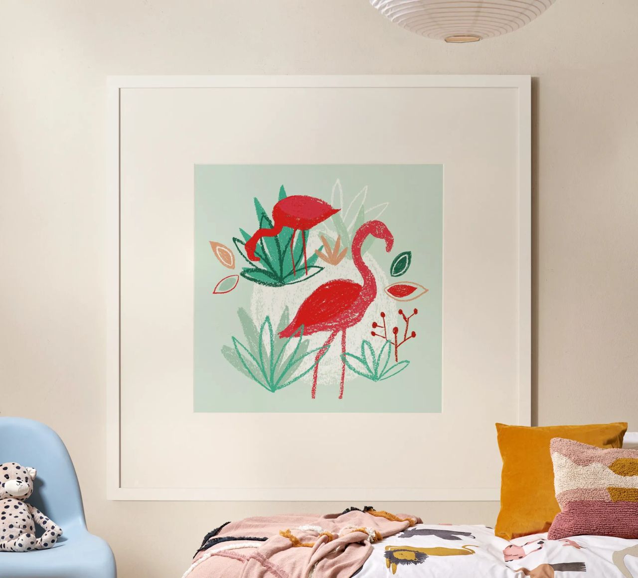 The Two Flamingos Poster von BlauMaschine