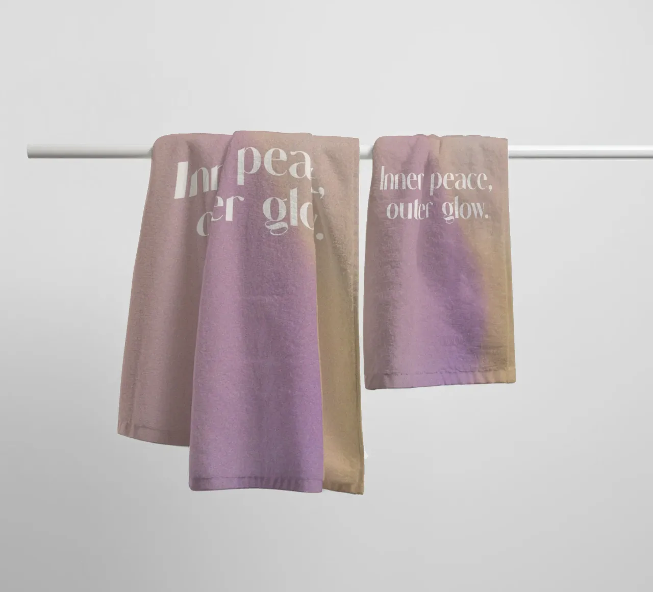 Inner Peace Outer Glow asciugamano da bagno da treechild