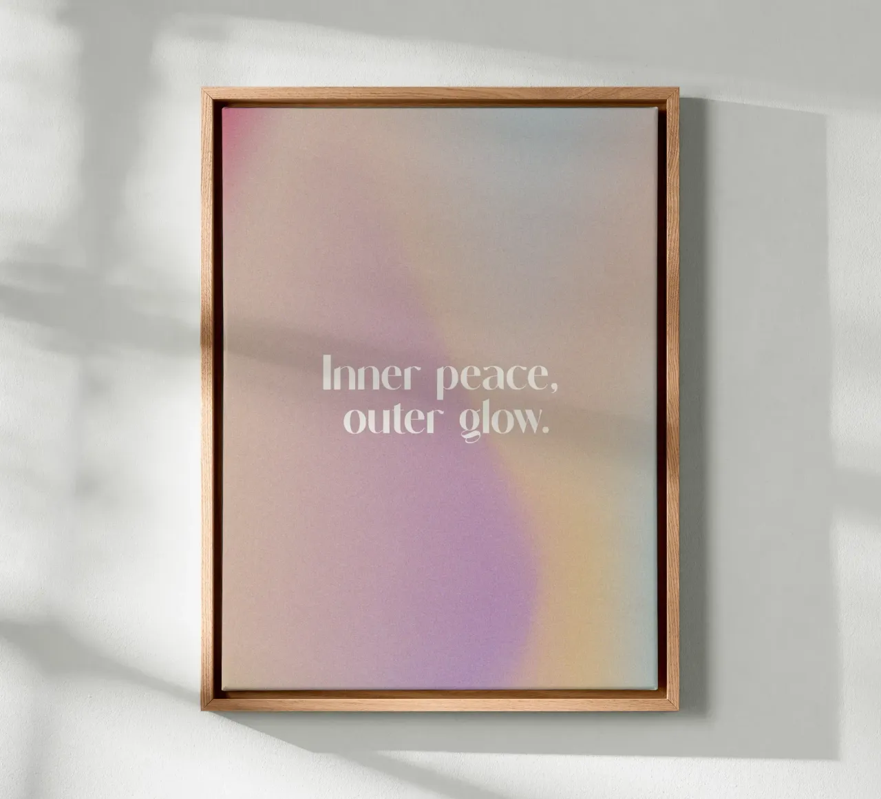 Inner Peace Outer Glow tela con Cornice a cassetta da treechild