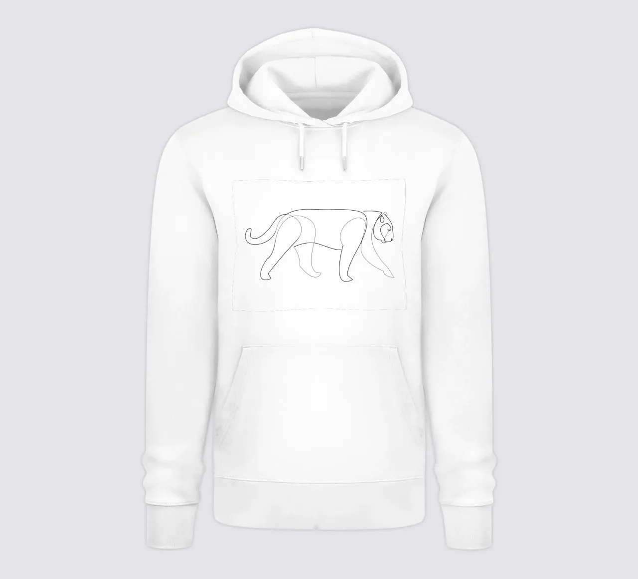 Grande gatto - una linea panthera felpa con cappuccio da Addillum