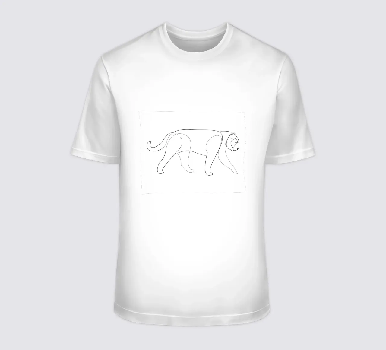 Grande gatto - una linea panthera t-shirt da Addillum