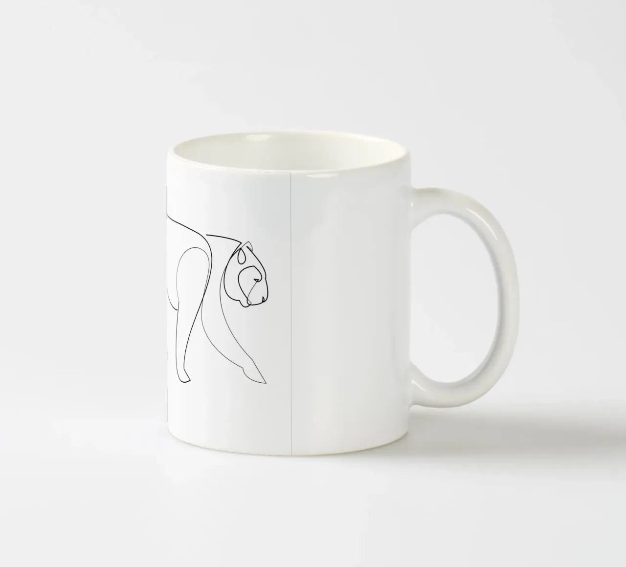 Grande gatto - una linea panthera tazza in ceramica da Addillum