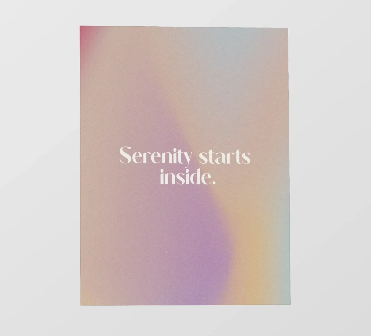 Serenity Starts Inside telo in pvc da treechild