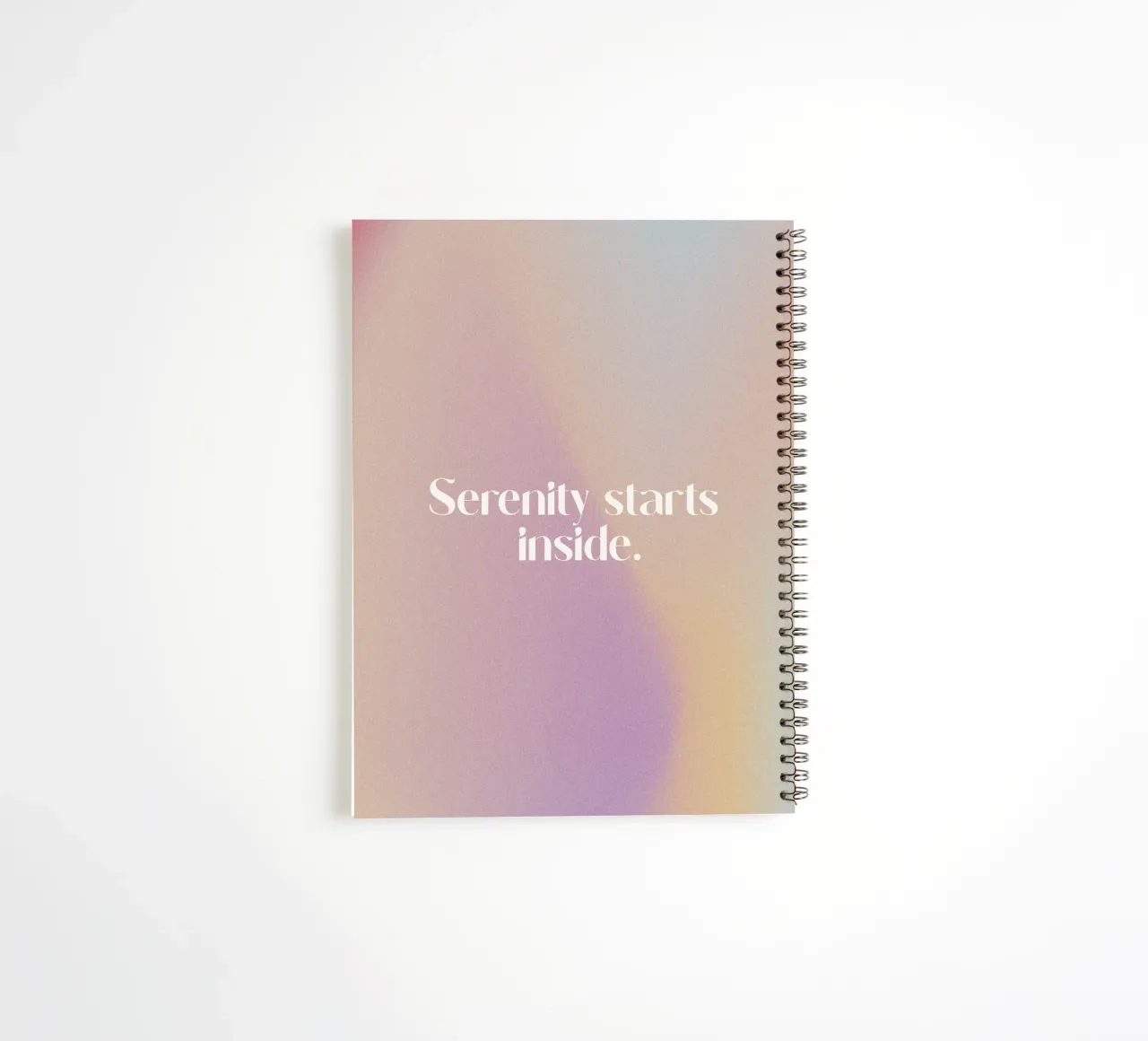Serenity Starts Inside spiral notebook by treechild