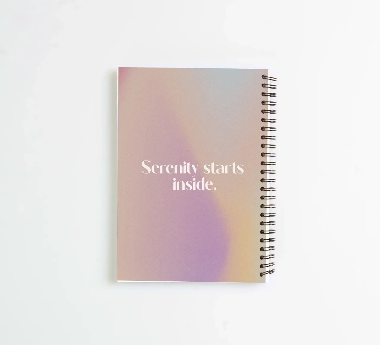 Serenity Starts Inside spiral notebook by treechild